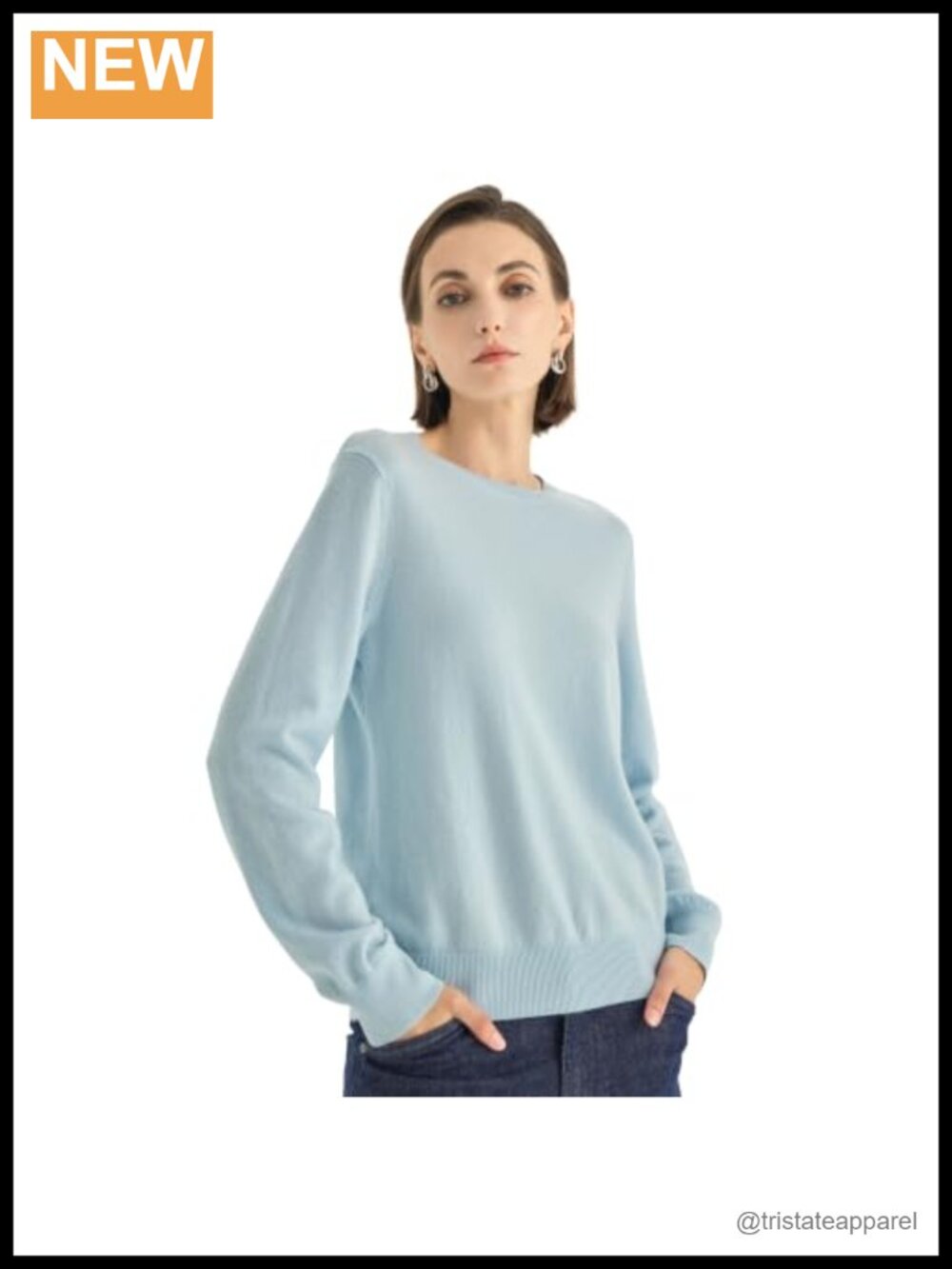 Women's 100% Pure Cashmere Crewneck Pullover Sweater